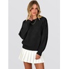 image:imageANRABESS Womens Long Sleeve Crewneck Floral Knit Fall Sweaters  Cute 3D Flower Sweater Soft Cozy Warm Trendy Pullover Top Dressy Casual Work Wear Travel Vacation Outfits Winter ClothesBlack