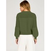 image:imageANRABESS Womens Long Sleeve Sweaters Cropped Crew Neck  Soft Warm Cozy Chunky RibbedCasual Cozy Comfy Pullover Tops Fall Winter Daily Wear Outfits ClothesArmy Green