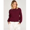 image:imageANRABESS Womens Long Sleeve Sweaters Cropped Crew Neck  Soft Warm Cozy Chunky RibbedCasual Cozy Comfy Pullover Tops Fall Winter Daily Wear Outfits ClothesWine Red