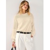 image:imageANRABESS Womens Long Sleeve Sweaters Cropped Crew Neck  Soft Warm Cozy Chunky RibbedCasual Cozy Comfy Pullover Tops Fall Winter Daily Wear Outfits ClothesAlmond