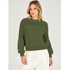 image:imageANRABESS Womens Long Sleeve Sweaters Cropped Crew Neck  Soft Warm Cozy Chunky RibbedCasual Cozy Comfy Pullover Tops Fall Winter Daily Wear Outfits ClothesArmy Green