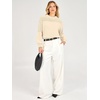 image:imageANRABESS Womens Long Sleeve Sweaters Cropped Crew Neck  Soft Warm Cozy Chunky RibbedCasual Cozy Comfy Pullover Tops Fall Winter Daily Wear Outfits ClothesAlmond