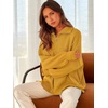image:imageANRABESS Womens Oversized Quarter Zip Pullover Sweaters  Fall Fashion Outfits Long Sleeve Slit Side Baggy Loose Fit 14 Zip Lapel Collared Ribbed Knit Soft Warm Winter ClothingYellow