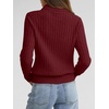 image:imageANRABESS Womens Polo V Neck Long Sleeve Pullover Sweaters  Soft Stretchy Ribbed Knit Shirts Lightweight Comfort  Business Casual Dressy Classic Top Fall Winter OutfitsRed