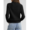 image:imageANRABESS Womens Polo V Neck Long Sleeve Pullover Sweaters  Soft Stretchy Ribbed Knit Shirts Lightweight Comfort  Business Casual Dressy Classic Top Fall Winter OutfitsBlack