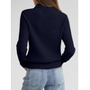 image:imageANRABESS Womens Polo V Neck Long Sleeve Pullover Sweaters  Soft Stretchy Ribbed Knit Shirts Lightweight Comfort  Business Casual Dressy Classic Top Fall Winter OutfitsNavy Blue