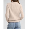 image:imageANRABESS Womens Polo V Neck Long Sleeve Pullover Sweaters  Soft Stretchy Ribbed Knit Shirts Lightweight Comfort  Business Casual Dressy Classic Top Fall Winter OutfitsAlmond