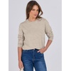image:imageANRABESS Sweaters for Women Long Sleeve Lightweight Crewneck Soft Basic Knit Loose Fit Pullover Top 2026 Fall Trendy OutfitsAlmond