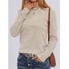 image:imageANRABESS Sweaters for Women Long Sleeve Lightweight Crewneck Soft Basic Knit Loose Fit Pullover Top 2026 Fall Trendy OutfitsAlmond