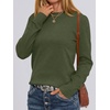 image:imageANRABESS Sweaters for Women Long Sleeve Lightweight Crewneck Soft Basic Knit Loose Fit Pullover Top 2026 Fall Trendy OutfitsArmy Green
