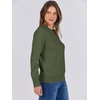 image:imageANRABESS Sweaters for Women Long Sleeve Lightweight Crewneck Soft Basic Knit Loose Fit Pullover Top 2026 Fall Trendy OutfitsArmy Green