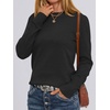 image:imageANRABESS Sweaters for Women Long Sleeve Lightweight Crewneck Soft Basic Knit Loose Fit Pullover Top 2026 Fall Trendy OutfitsBlack