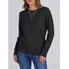 image:imageANRABESS Sweaters for Women Long Sleeve Lightweight Crewneck Soft Basic Knit Loose Fit Pullover Top 2026 Fall Trendy OutfitsBlack
