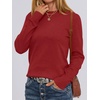 image:imageANRABESS Sweaters for Women Long Sleeve Lightweight Crewneck Soft Basic Knit Loose Fit Pullover Top 2026 Fall Trendy OutfitsBrick Red