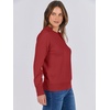 image:imageANRABESS Sweaters for Women Long Sleeve Lightweight Crewneck Soft Basic Knit Loose Fit Pullover Top 2026 Fall Trendy OutfitsBrick Red