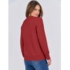 image:imageANRABESS Sweaters for Women Long Sleeve Lightweight Crewneck Soft Basic Knit Loose Fit Pullover Top 2026 Fall Trendy OutfitsBrick Red