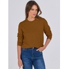 image:imageANRABESS Sweaters for Women Long Sleeve Lightweight Crewneck Soft Basic Knit Loose Fit Pullover Top 2026 Fall Trendy OutfitsCaramel