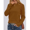 image:imageANRABESS Sweaters for Women Long Sleeve Lightweight Crewneck Soft Basic Knit Loose Fit Pullover Top 2026 Fall Trendy OutfitsCaramel