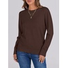 image:imageANRABESS Sweaters for Women Long Sleeve Lightweight Crewneck Soft Basic Knit Loose Fit Pullover Top 2026 Fall Trendy OutfitsCoffee