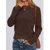 image:imageANRABESS Sweaters for Women Long Sleeve Lightweight Crewneck Soft Basic Knit Loose Fit Pullover Top 2026 Fall Trendy OutfitsCoffee