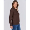 image:imageANRABESS Sweaters for Women Long Sleeve Lightweight Crewneck Soft Basic Knit Loose Fit Pullover Top 2026 Fall Trendy OutfitsCoffee