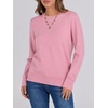 image:imageANRABESS Sweaters for Women Long Sleeve Lightweight Crewneck Soft Basic Knit Loose Fit Pullover Top 2026 Fall Trendy OutfitsCoral Pink