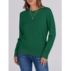 image:imageANRABESS Sweaters for Women Long Sleeve Lightweight Crewneck Soft Basic Knit Loose Fit Pullover Top 2026 Fall Trendy OutfitsForest Green