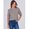 image:imageANRABESS Sweaters for Women Long Sleeve Lightweight Crewneck Soft Basic Knit Loose Fit Pullover Top 2026 Fall Trendy OutfitsGrey Taupe