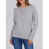 image:imageANRABESS Sweaters for Women Long Sleeve Lightweight Crewneck Soft Basic Knit Loose Fit Pullover Top 2026 Fall Trendy OutfitsLight Gray
