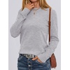 image:imageANRABESS Sweaters for Women Long Sleeve Lightweight Crewneck Soft Basic Knit Loose Fit Pullover Top 2026 Fall Trendy OutfitsLight Gray