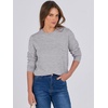 image:imageANRABESS Sweaters for Women Long Sleeve Lightweight Crewneck Soft Basic Knit Loose Fit Pullover Top 2026 Fall Trendy OutfitsLight Gray