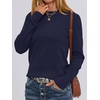 image:imageANRABESS Sweaters for Women Long Sleeve Lightweight Crewneck Soft Basic Knit Loose Fit Pullover Top 2026 Fall Trendy OutfitsNavy