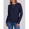 image:imageANRABESS Sweaters for Women Long Sleeve Lightweight Crewneck Soft Basic Knit Loose Fit Pullover Top 2026 Fall Trendy OutfitsNavy