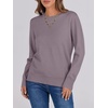 image:imageANRABESS Sweaters for Women Long Sleeve Lightweight Crewneck Soft Basic Knit Loose Fit Pullover Top 2026 Fall Trendy OutfitsNutmeg