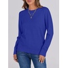image:imageANRABESS Sweaters for Women Long Sleeve Lightweight Crewneck Soft Basic Knit Loose Fit Pullover Top 2026 Fall Trendy OutfitsRoyal Blue