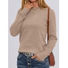 image:imageANRABESS Sweaters for Women Long Sleeve Lightweight Crewneck Soft Basic Knit Loose Fit Pullover Top 2026 Fall Trendy OutfitsWarm Khaki