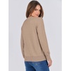 image:imageANRABESS Sweaters for Women Long Sleeve Lightweight Crewneck Soft Basic Knit Loose Fit Pullover Top 2026 Fall Trendy OutfitsWarm Khaki