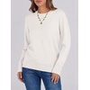 image:imageANRABESS Sweaters for Women Long Sleeve Lightweight Crewneck Soft Basic Knit Loose Fit Pullover Top 2026 Fall Trendy OutfitsWhite