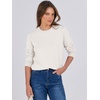 image:imageANRABESS Sweaters for Women Long Sleeve Lightweight Crewneck Soft Basic Knit Loose Fit Pullover Top 2026 Fall Trendy OutfitsWhite