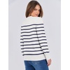 image:imageANRABESS Sweaters for Women Long Sleeve Lightweight Crewneck Soft Basic Knit Loose Fit Pullover Top 2026 Fall Trendy OutfitsWhite Navy Blue
