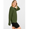 image:imageANRABESS Women Long Sleeve Ribbed Sweaters amp Thumb Hole  Casual Fall Outfits Crew Neck Pullover Tunic Top for Leggings Winter Transition Layering Clothing Work Travel amp WorkoutArmy Green