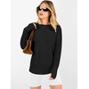 image:imageANRABESS Women Long Sleeve Ribbed Sweaters amp Thumb Hole  Casual Fall Outfits Crew Neck Pullover Tunic Top for Leggings Winter Transition Layering Clothing Work Travel amp WorkoutBlack