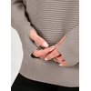image:imageANRABESS Women Long Sleeve Ribbed Sweaters amp Thumb Hole  Casual Fall Outfits Crew Neck Pullover Tunic Top for Leggings Winter Transition Layering Clothing Work Travel amp WorkoutGray Apricot