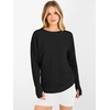 image:imageANRABESS Women Long Sleeve Ribbed Sweaters amp Thumb Hole  Casual Fall Outfits Crew Neck Pullover Tunic Top for Leggings Winter Transition Layering Clothing Work Travel amp WorkoutBlack
