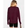 image:imageANRABESS Women Long Sleeve Ribbed Sweaters amp Thumb Hole  Casual Fall Outfits Crew Neck Pullover Tunic Top for Leggings Winter Transition Layering Clothing Work Travel amp WorkoutWine Red