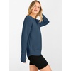 image:imageANRABESS Women Long Sleeve Ribbed Sweaters amp Thumb Hole  Casual Fall Outfits Crew Neck Pullover Tunic Top for Leggings Winter Transition Layering Clothing Work Travel amp WorkoutDusty Blue