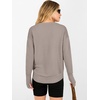 image:imageANRABESS Women Long Sleeve Ribbed Sweaters amp Thumb Hole  Casual Fall Outfits Crew Neck Pullover Tunic Top for Leggings Winter Transition Layering Clothing Work Travel amp WorkoutGray Apricot