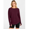 image:imageANRABESS Women Long Sleeve Ribbed Sweaters amp Thumb Hole  Casual Fall Outfits Crew Neck Pullover Tunic Top for Leggings Winter Transition Layering Clothing Work Travel amp WorkoutWine Red