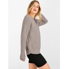 image:imageANRABESS Women Long Sleeve Ribbed Sweaters amp Thumb Hole  Casual Fall Outfits Crew Neck Pullover Tunic Top for Leggings Winter Transition Layering Clothing Work Travel amp WorkoutGray Apricot