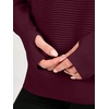 image:imageANRABESS Women Long Sleeve Ribbed Sweaters amp Thumb Hole  Casual Fall Outfits Crew Neck Pullover Tunic Top for Leggings Winter Transition Layering Clothing Work Travel amp WorkoutWine Red